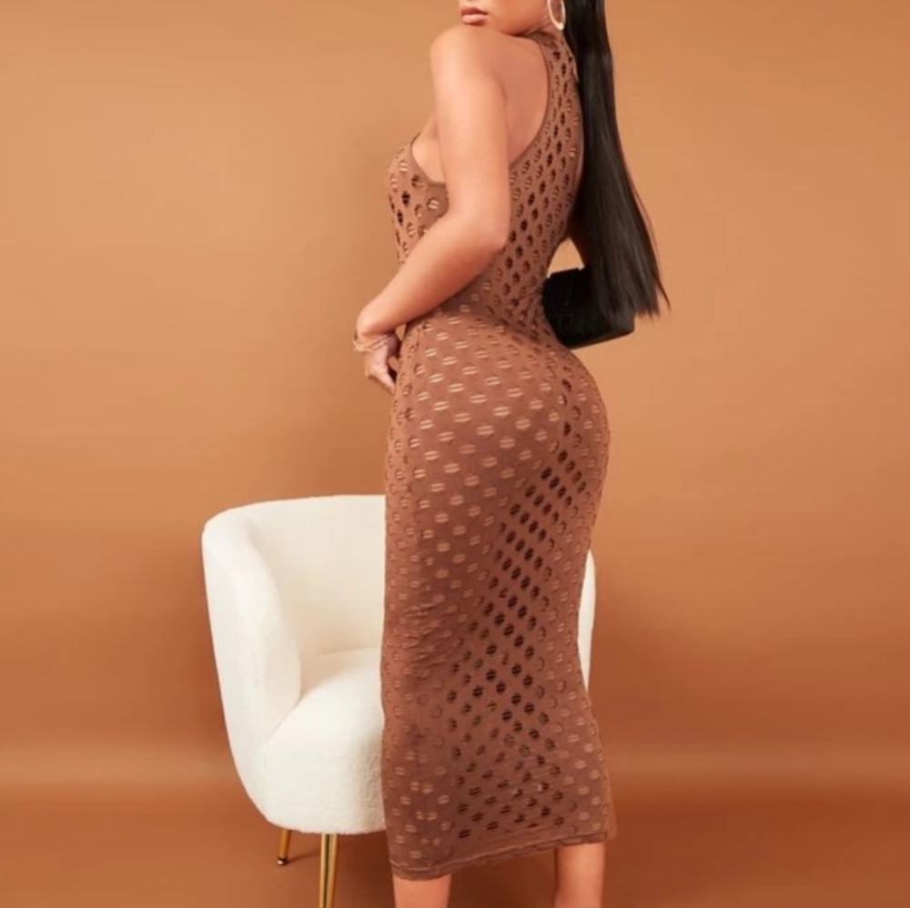 Pre-Owned Shein Hollow Out Halter dress